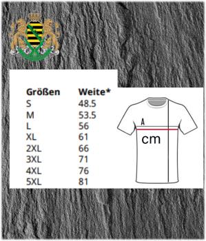 Sachsen T-Shirt , mit DORHEEME, lieferbar in S - 3XL, grün, grau oder weiss